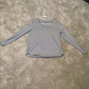 Black and white striped long sleeve.